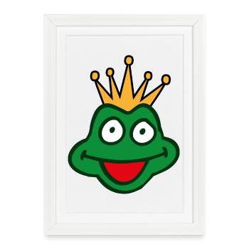 frog Prince - Framed poster (27 × 37 cm) - white - Front