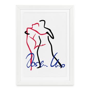 Tango-1 - Gerahmtes Poster (27 × 37 cm) - Weiß - Vorne