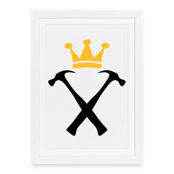 Le Roi des Bricoleurs - Affiche encadrée (27 × 37 cm) - blanc - Devant