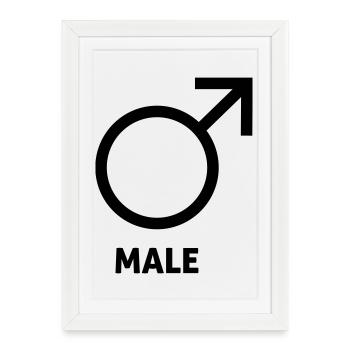 Cadeaux drôles pour hommes - Affiche encadrée (27 × 37 cm) - blanc - Devant