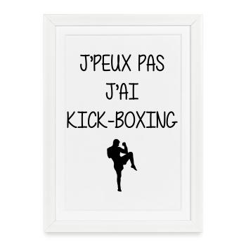Kickboxing / Kick-Boxeur / Kick Boxing / - Affiche encadrée (27 × 37 cm) - blanc - Devant