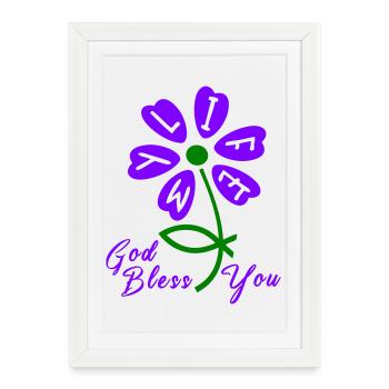 Church god bless you - Framed poster (27 × 37 cm) - white - Front