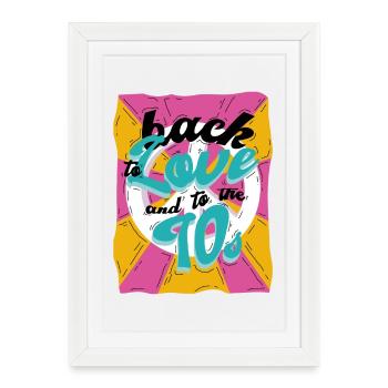 Années 70 - Affiche encadrée (27 × 37 cm) - blanc - Devant