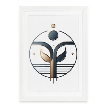 Symbole de croissance organique - Affiche encadrée (27 × 37 cm) - blanc - Devant