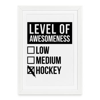 Hockey Hockey Hockey - Affiche encadrée (27 × 37 cm) - blanc - Devant