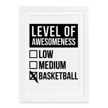 Basketball Basketball Basketball - Affiche encadrée (27 × 37 cm) - blanc - Devant