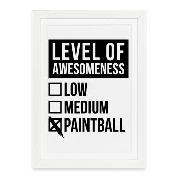 Paintball Paintball Paintball - Affiche encadrée (27 × 37 cm) - blanc - Devant