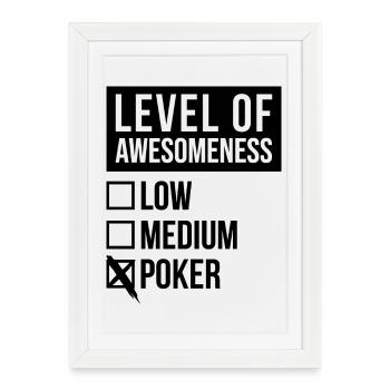 Poker Poker Poker - Affiche encadrée (27 × 37 cm) - blanc - Devant