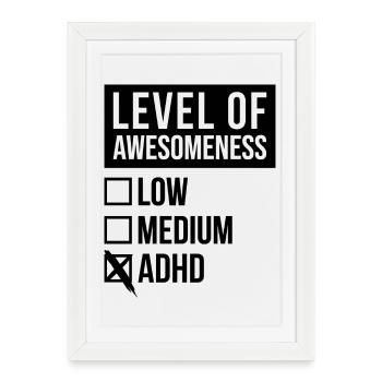 ADHD ADHD ADHD - Framed poster (27 × 37 cm) - white - Front