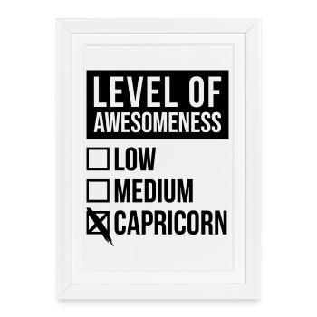 Capricorne Capricorne Capricorne - Affiche encadrée (27 × 37 cm) - blanc - Devant