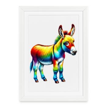 Donkey Mule - Framed poster (27 × 37 cm) - white - Front