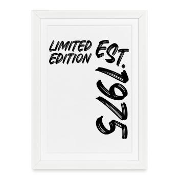 Limited Edition Est. 1975 - Gerahmtes Poster (27 × 37 cm) - Weiß - Vorne