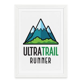 UltraTrail Runner - Framed poster (27 × 37 cm) - white - Front