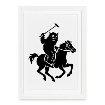Polo Monster Art - Affiche encadrée (27 × 37 cm) - blanc - Devant