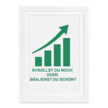 Motivation des entreprises en ligne - Affiche encadrée (27 × 37 cm) - blanc - Devant