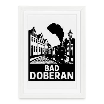 Mauvais Doberan - Affiche encadrée (27 × 37 cm) - blanc - Devant