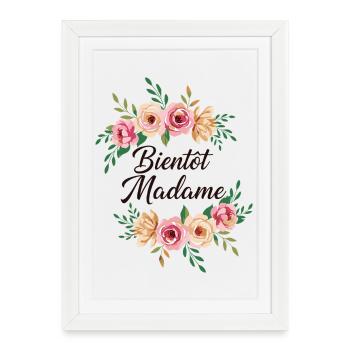 Madame Mariage EVJF Future Mariée - Affiche encadrée (27 × 37 cm) - blanc - Devant