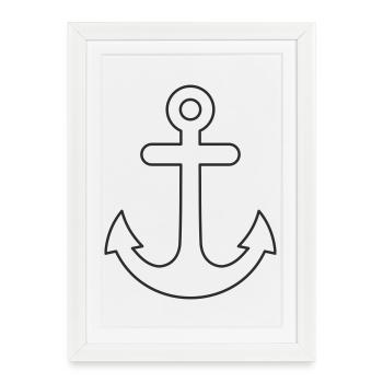 Anker Minimalist Design - Framed poster (27 × 37 cm) - white - Front
