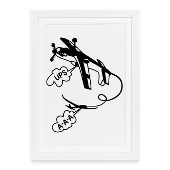 Tir fou - Affiche encadrée (27 × 37 cm) - blanc - Devant