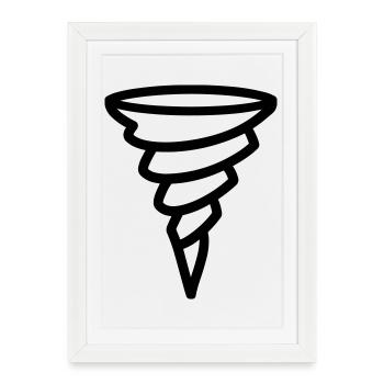 tornado - Framed poster (27 × 37 cm) - white - Front