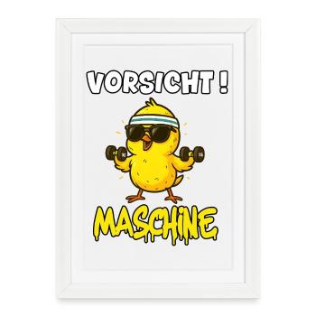 Funny Gym Saying - Gym Leek - Framed poster (27 × 37 cm) - white - Front