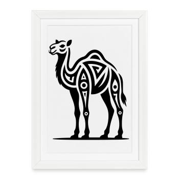 Juste un chameau noir #2 | N-imal_Wears - Affiche encadrée (27 × 37 cm) - blanc - Devant