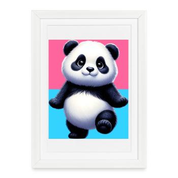 panda - Affiche encadrée (27 × 37 cm) - blanc - Devant
