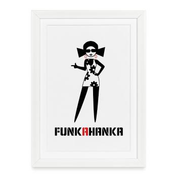 FUNK A HANKA - Affiche encadrée (27 × 37 cm) - blanc - Devant