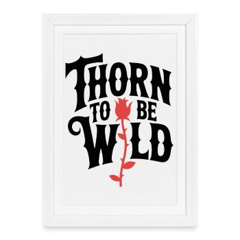 Cerf rose - Affiche encadrée (27 × 37 cm) - blanc - Devant