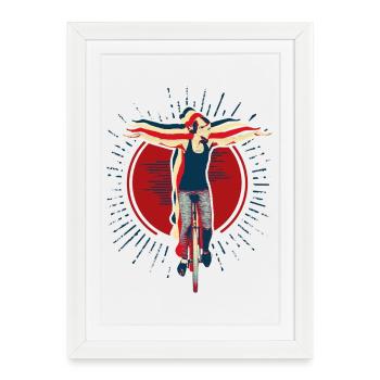 Unicycle | Unicycling Freestyle - Framed poster (27 × 37 cm) - white - Front