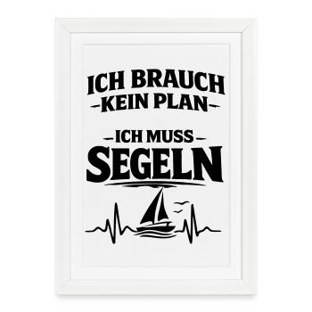 Sailing - Framed poster (27 × 37 cm) - white - Front
