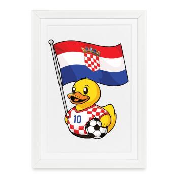 Croatia Football Fan Shirt for Proud Fans - Framed poster (27 × 37 cm) - white - Front