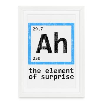 Chemise Élément De Surprise - Affiche encadrée (27 × 37 cm) - blanc - Devant