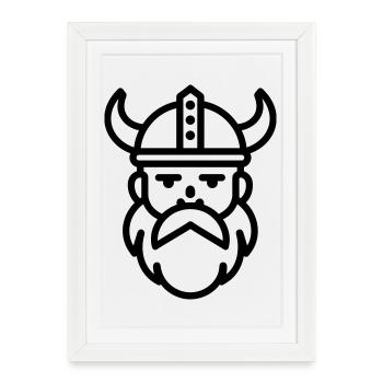 viking - Affiche encadrée (27 × 37 cm) - blanc - Devant