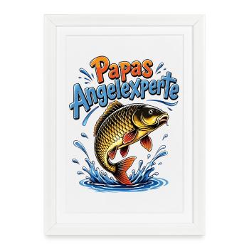 Dad's fishing expert - Framed poster (27 × 37 cm) - white - Front