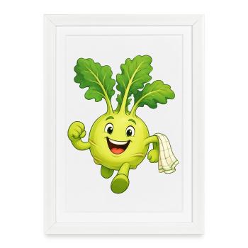 Chou-rave - Affiche encadrée (27 × 37 cm) - blanc - Devant