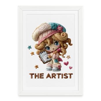 Thread Artist Little Artist - Framed poster (27 × 37 cm) - white - Front