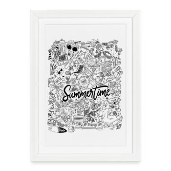 Summertime - Framed poster (27 × 37 cm) - white - Front