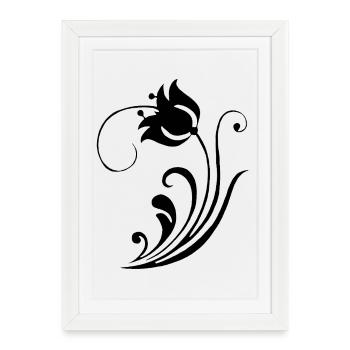 Strange Black Flower - Framed poster (27 × 37 cm) - white - Front