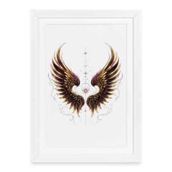 Symbole & Religion - Ailes d’Ange - Affiche encadrée (27 × 37 cm) - blanc - Devant