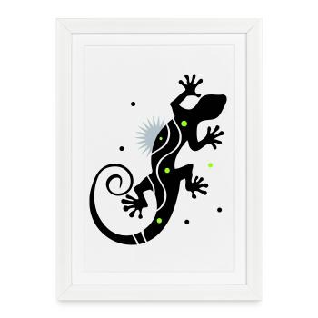 gecko - Framed poster (27 × 37 cm) - white - Front