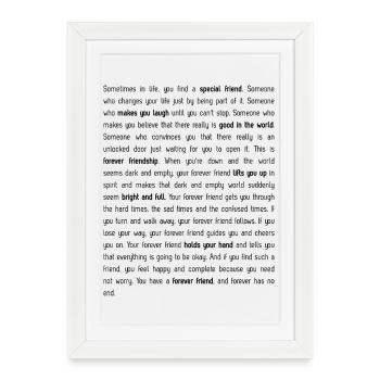 Forever has no end - Framed poster (27 × 37 cm) - white - Front