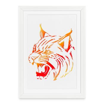 Lynx (01) - Affiche encadrée (27 × 37 cm) - blanc - Devant