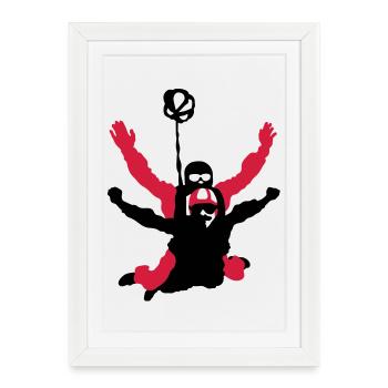 tandem - Affiche encadrée (27 × 37 cm) - blanc - Devant