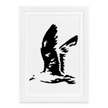 fliegende moewe urlaub - Gerahmtes Poster (27 × 37 cm) - Weiß - Vorne