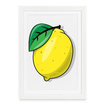 lemon - Framed poster (27 × 37 cm) - white - Front