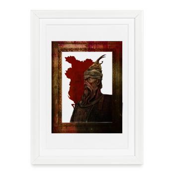 Gjergj Kastrioti - Affiche encadrée (27 × 37 cm) - blanc - Devant