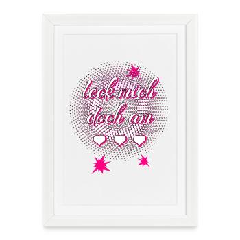 lick me on ... pink - Framed poster (27 × 37 cm) - white - Front