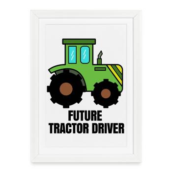 Déclaration du tracteur Biobauer pour véhicule à moteur - Affiche encadrée (27 × 37 cm) - blanc - Devant