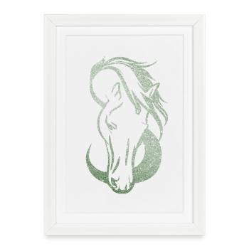 Silhouette Horse Infinite Love - Framed poster (27 × 37 cm) - white - Front